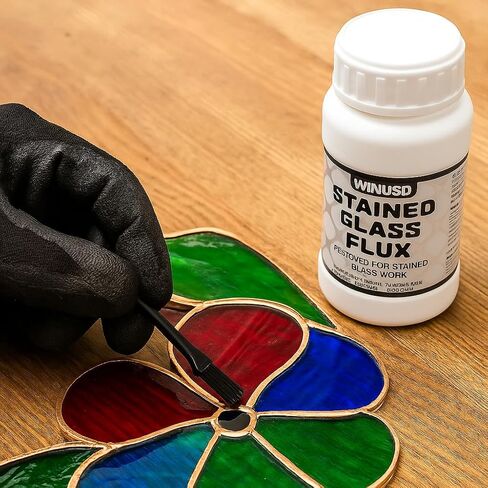 8oz Liquid Solder Flux for Stained Glass Soldering | Water-Based Liquid Zinc Flux for Solder Work, Glass Repair & Electronics Repair | Soldering Tools Stained Glass Supplies Kit for DIY Projects in Saudi Arabia