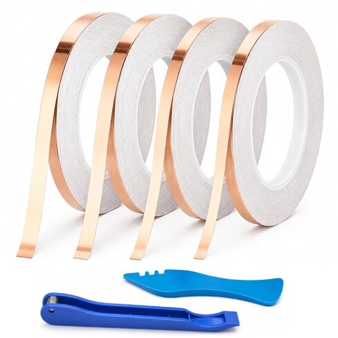 Copper Foil Tape for Stained Glass Kit 4 Rolls with Tools in Kuwait