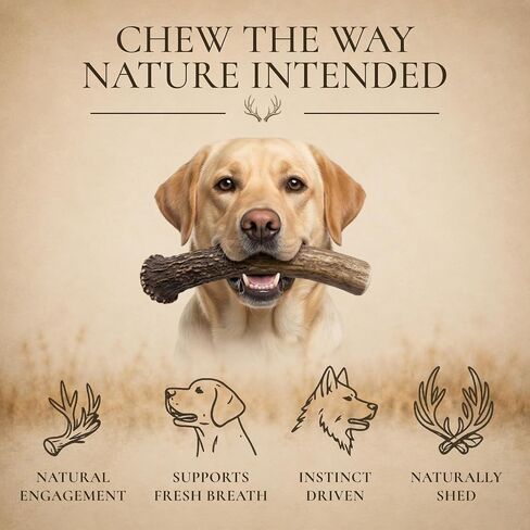 WhiteTail Naturals Economy Deer Antlers for Dogs, 1 lb Bulk, 4-5 Ct in Kuwait