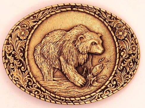 Indiana Metal Craft Men's Grizzly Bear Belt Buckle in Saudi Arabia