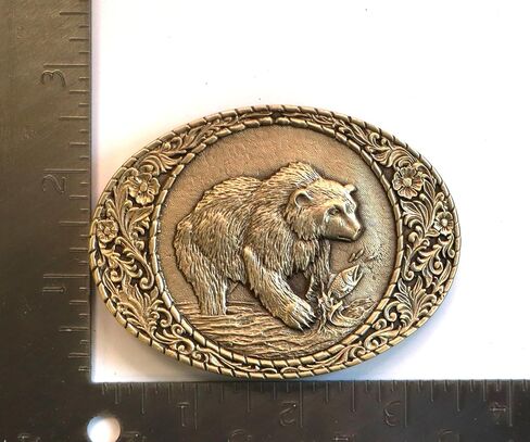 Indiana Metal Craft Men's Grizzly Bear Belt Buckle in Saudi Arabia