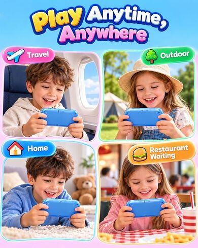 Handheld Game Console, 220 Built-in Games, 2.8" IPS Screen（Blue in Kuwait