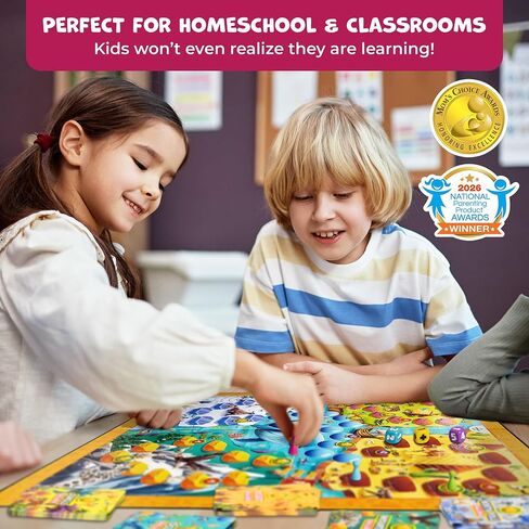Number Hunter Math Board Game for Kids 5-7, 1st Grade & Kindergarten in Kuwait