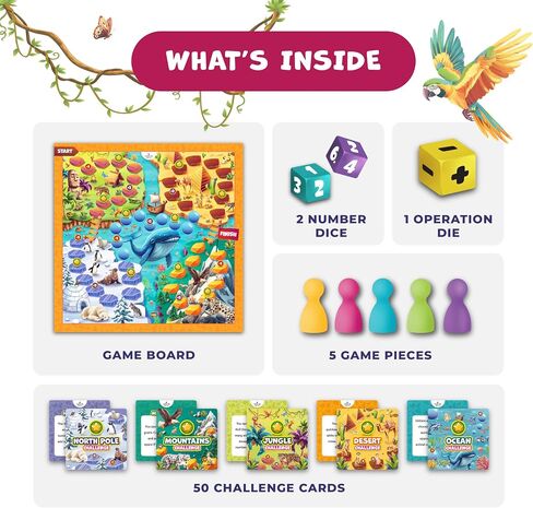 Number Hunter Math Board Game for Kids 5-7, 1st Grade & Kindergarten in Kuwait