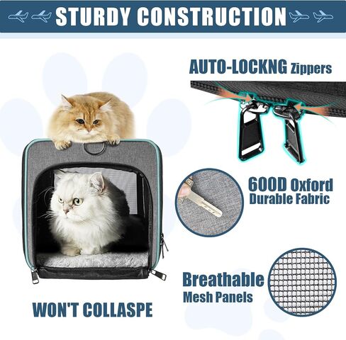 GAPZER Cat Carrier Alaska, Southwest Airline Approved TSA 17x11x9.5 Inches in Kuwait