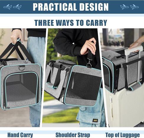 GAPZER Cat Carrier Alaska, Southwest Airline Approved TSA 17x11x9.5 Inches in Kuwait
