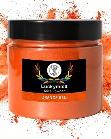 Mica Powder for Epoxy Resin, Orange Red, 50g / 1.76oz in Saudi Arabia