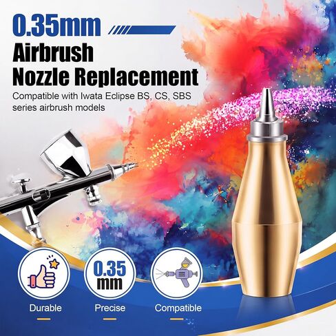 0.35mm Airbrush Replacement Parts, Compatible with Iwata Eclipse CS/BS/SBS in Kuwait