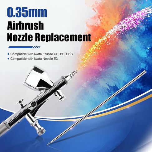 0.35mm Airbrush Replacement Parts, Compatible with Iwata Eclipse CS/BS/SBS in Kuwait