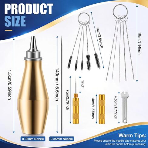 0.35mm Airbrush Replacement Parts, Compatible with Iwata Eclipse CS/BS/SBS in Kuwait