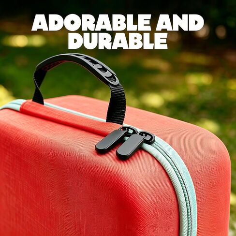 Carrying Case Compatible with Stickerbox AI Printer, 2-in-1 Travel Organizer for 3 Sticker Rolls, Charging Cable and Pencil Box, with Removable PP Box for 8 Colored Pencils (Only Case) (Red) in Saudi Arabia