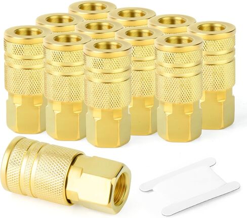 GASHER 12PCS 1/4-Inch Female Industrial Coupler,1/4 Inch NPT Female Threads Size, Quick Connect Air Coupler in Kuwait