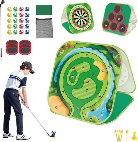 Kids Golf Chipping Game W/Clubs Golf Practice Toys for Toddlers Yard Games in Kuwait