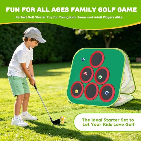 Kids Golf Chipping Game W/Clubs Golf Practice Toys for Toddlers Yard Games in Kuwait