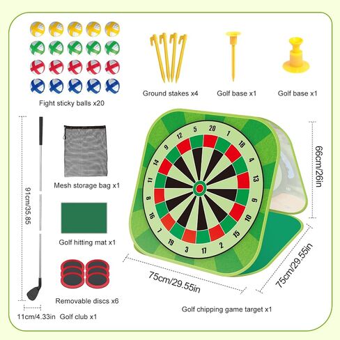 Kids Golf Chipping Game W/Clubs Golf Practice Toys for Toddlers Yard Games in Kuwait