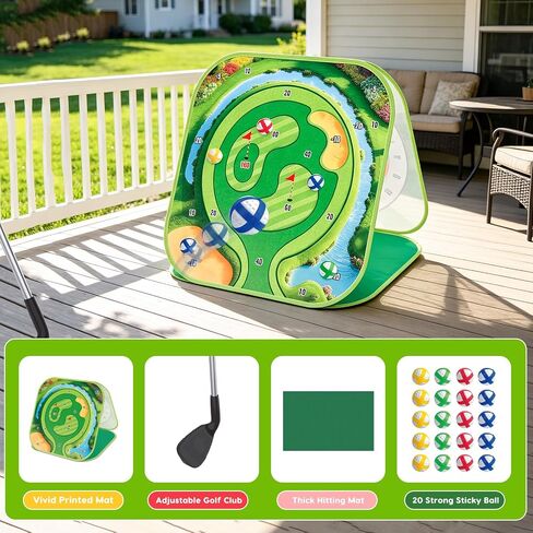 Kids Golf Chipping Game W/Clubs Golf Practice Toys for Toddlers Yard Games in Kuwait