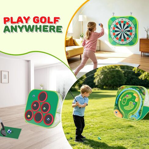 Kids Golf Chipping Game W/Clubs Golf Practice Toys for Toddlers Yard Games in Kuwait