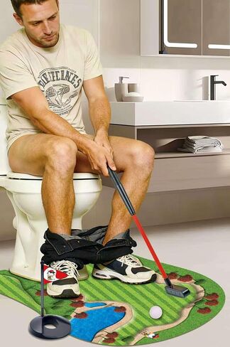 GOODLYSPORTS Toilet Golf Gag Gifts for Men, White Elephant Gifts for Adults in Saudi Arabia