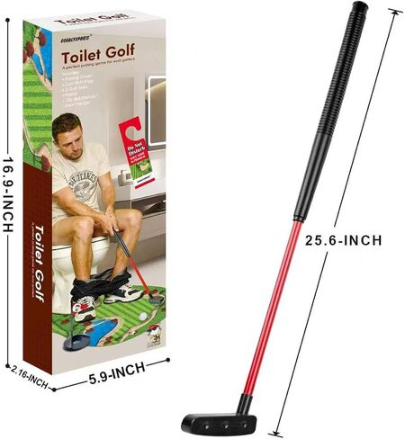 GOODLYSPORTS Toilet Golf Gag Gifts for Men, White Elephant Gifts for Adults in Saudi Arabia