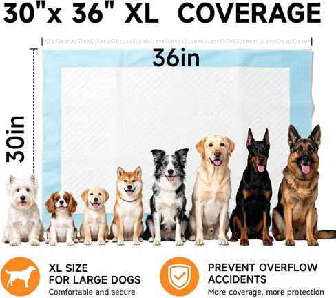 XXL Dog Pee Pads 50 Count 30" x 36" Puppy Pads Leak Proof Quick Dry in Saudi Arabia