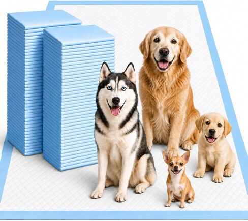 Gimars XXXL 31X47" 40 Count 1200ML Super Absorbent Thicken 6-Layer Ultra Large Dog Pee Pads — Leak-Proof Odor-Control Quick-Dry Training Pads for Large Senior Dogs, Puppies, Cats & Pets in Kuwait
