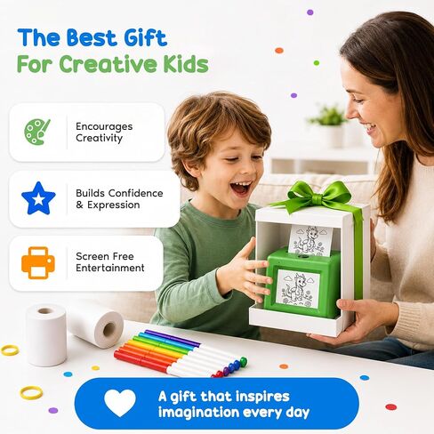 PixiPrint AI Sticker Printer for Kids -Voice-Powered Drawing & Coloring Set in Saudi Arabia