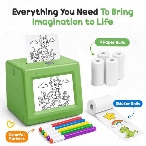 PixiPrint AI Sticker Printer for Kids -Voice-Powered Drawing & Coloring Set in Saudi Arabia