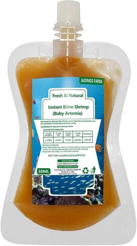Brine Shrimp Fish Food, Ready to Use Aquarium Fish Food, Non-Living Instant Baby brine Shrimp, Food for Betta Saltwater Marine Freshwater Fish, Reef Aquariums, Corals, Axolotl,Jelly in Kuwait