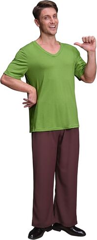 Arvilhill Men's Halloween Adult Cosplay Costume Green T-Shirt and Pants in Kuwait