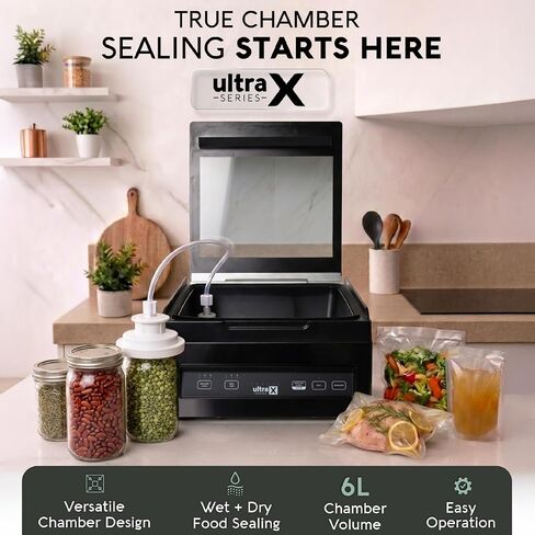 Avid Armor - Chamber Vacuum Sealer Machine USVX Ultra Series, Food Sealer for Wet Foods, Meat Sealers, Packing Machine, Compact Vacuum Chamber Sealer with 10-Inch Vacuum Sealer Bar in Saudi Arabia