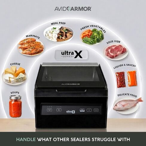 Avid Armor - Chamber Vacuum Sealer Machine USVX Ultra Series, Food Sealer for Wet Foods, Meat Sealers, Packing Machine, Compact Vacuum Chamber Sealer with 10-Inch Vacuum Sealer Bar in Saudi Arabia