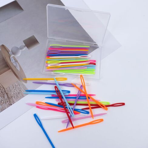 Deshionew 50 PCS Plastic Yarn Needles for Crafts, 2.7" Large Eye Needles in Kuwait