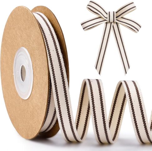 Cute Stripe Ribbon for Gift Cake Present Wrapping Craft DIY, Fun Ribbon with Red Stripes, 3/8 Inch x 10 Yards in Saudi Arabia