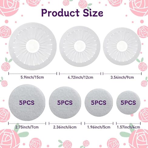 3 Pcs Rosette Maker, Badge Button Maker Ornament Rosette Ribbon Flower Making Tool Ribbon Rosette Brooch DIY for Crafts Handmade with 20 Pcs Non Woven Fabric in Kuwait