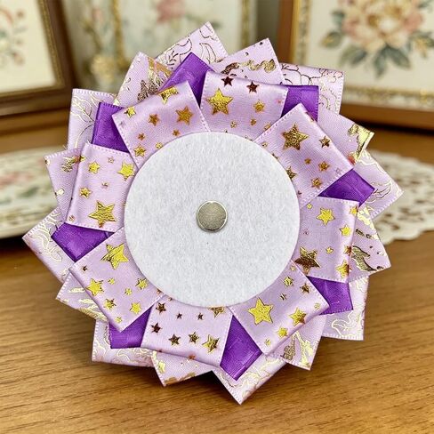 3 Pcs Rosette Maker, Badge Button Maker Ornament Rosette Ribbon Flower Making Tool Ribbon Rosette Brooch DIY for Crafts Handmade with 20 Pcs Non Woven Fabric in Kuwait