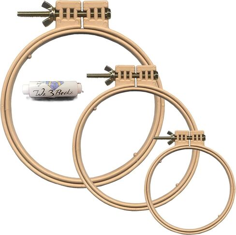 Morgan Quality Products No-Slip Embroidery Hoops Bundle, Interlocking Tongue and Groove Design (9", 7", and 5") in Saudi Arabia