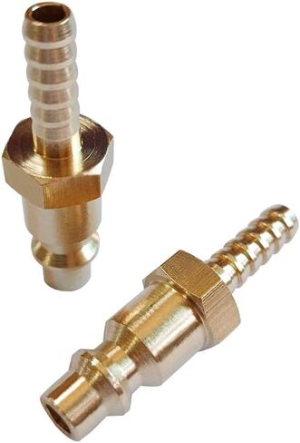 Beduan Solid Brass Air Hose Fittings 3/8" Barb Reducer Quick Connect Air Hose Fittings (Industrial Type D,2Piece) in Kuwait