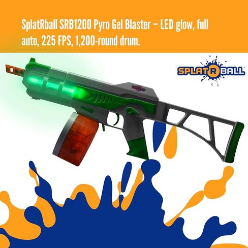 SplatRBall SRB1200 Pyro Blaster Kit - 225 FPS - Green/White in Kuwait