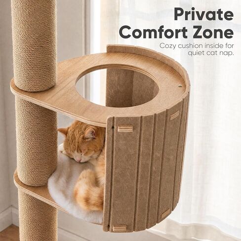 FUKUMARU Floor to Ceiling Cat Tree, 78-108in (6.5–9ft) Adjustable Cat Tower in Kuwait