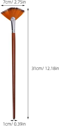 9pcs Nylon Hair Fan Paintbrush Set, for Oil Painting and Art in Kuwait