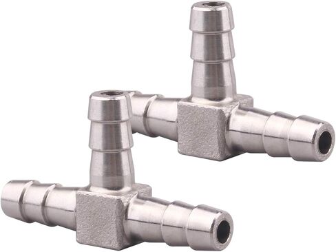 Stainless Steel 3/8" Hose Barb, 3 Way Tee T Shape Union Barbed Splitter Fitting in Kuwait