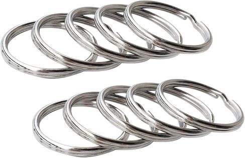 Key Ring/Key Chain, Split Round Metal Silver Keyring for Home/Car/Outdoor/Arts/Lanyards/CraftsKeys Organization (100 Pack 1.25 inches) in Kuwait
