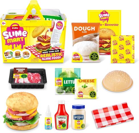 Slime Mart Small Basket by ZURU, Toy, Arts & Crafts for Kidults, Soft Slime Making Kit - Slime Kit for Girls Ages 6+ Fun Gift Idea for Boys Girls - Fidget Toys - Sensory Toys (Pizza) in Kuwait