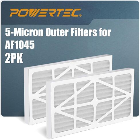 POWERTEC 75006-P2 1 Micron Inner Filter for POWERTEC AF4000, AF4001/ WEN 3410/ Shop Fox W1830 Air Filtration System, 2pk, Air Filtration Systems Woodworking for Shop Dust Collectors, Workshop & Garage in Kuwait