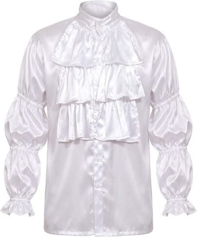 Frilly Ruffled Seinfeld Pirate Costume Shirt in Kuwait