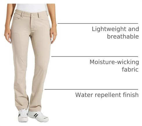 Willit Women's Golf Pants Stretch Hiking Pants Quick Dry Lightweight Outdoor Casual Pants with Pockets Water Resistant in Kuwait