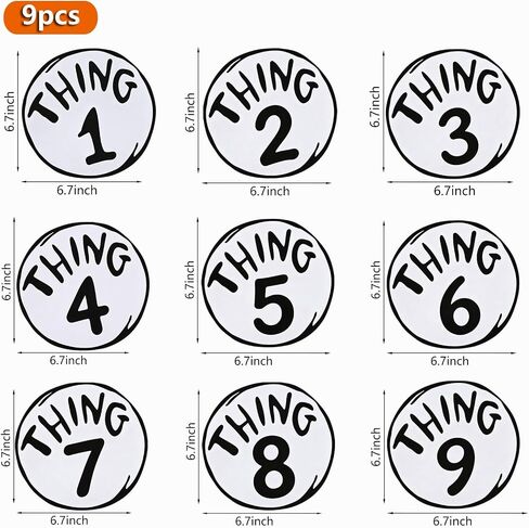 Thing 1-9 Iron On Patches for Halloween Costume Accessories in Saudi Arabia