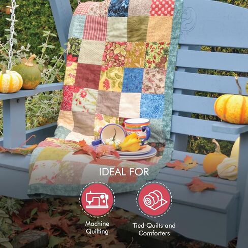 Fairfield Poly-Fil Mid-Weight Quilt Batting, Premium Polyester Batting for Quilting, Quilting Supplies, 48" by 30 yd Roll in Kuwait