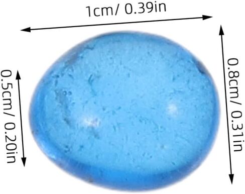 Lb Small Decorative Marbles and Blue Glass Stones with Polished Texture and Smooth Edges, Colored Glass Beads for Plant Arrangement, Fish Tank Stone Decor, and Garden DIY Crafts in Saudi Arabia