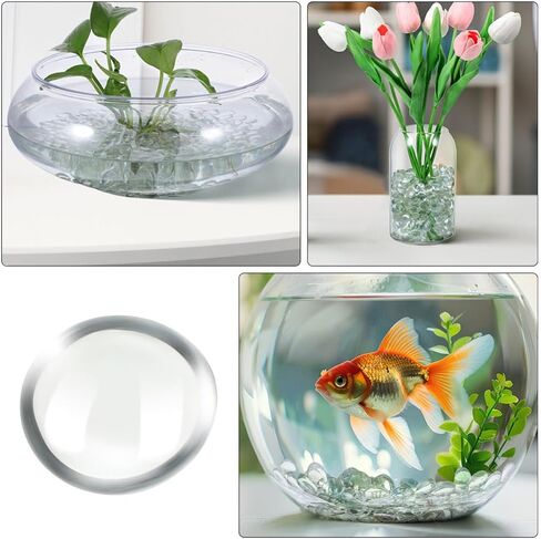 300Pcs Glass Pebbles for Vase Filler, Aquarium Tank Decor, Flat Beads in Saudi Arabia